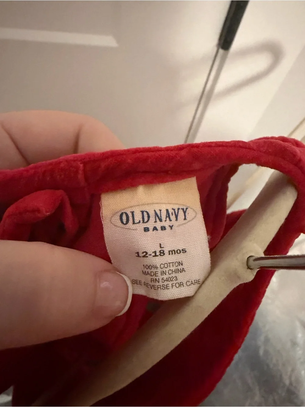 Old Navy Red Velvet Tank Dress for Girls Sleeveless A-Line corduroy vintage Y2K
